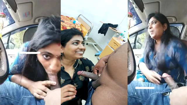 Real Hot Doctor Aunty Affair Blowjob – Fucking Car Video