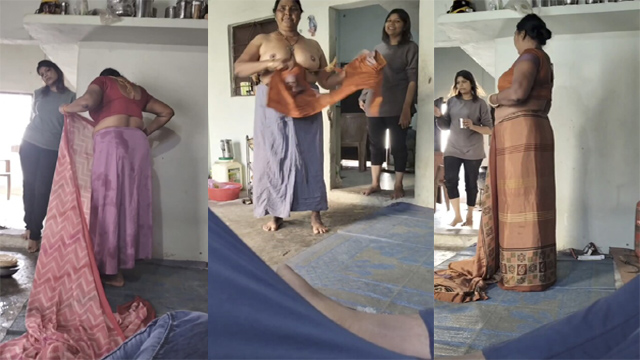Naughty Mom Changing After Bath – Infront Of Him And Her Sis Viral Free Mms