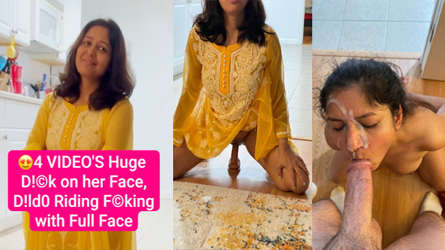 Desi Wife Huge Dick – Viral Face Dildo Riding MMS