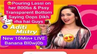 Aditi Mistry New Live Banana Blowjob Pouring Lassi on Her Boobs Leaked Mms Watch