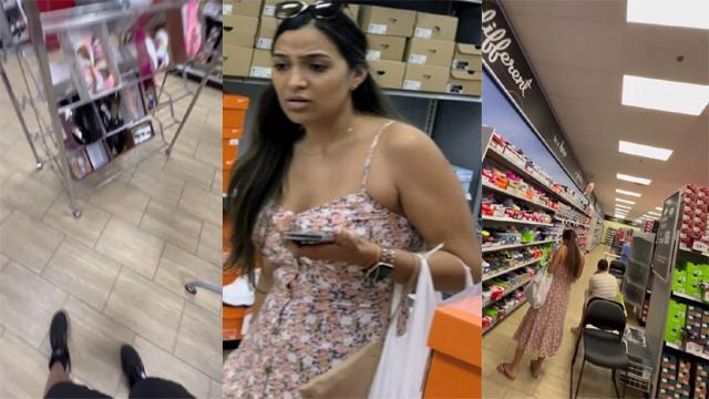 Bhabhi On Shoe Store & Market Upskirt Secretly Rec Porn