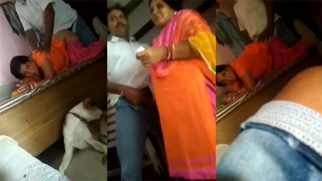 Old Mother Gets Fucked by Another Man In Front of Her Guest