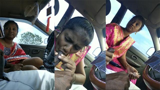 Hot Newly Married Wife Affair Ex BF BJ inside the Car